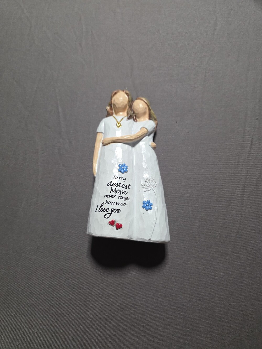 Sentimental Mother & Daughter Figurine - White